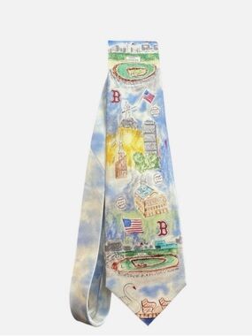 Stonehenge Silk Boston Red Sox Baseball 2004 Champions Men’s Necktie Fathers Day